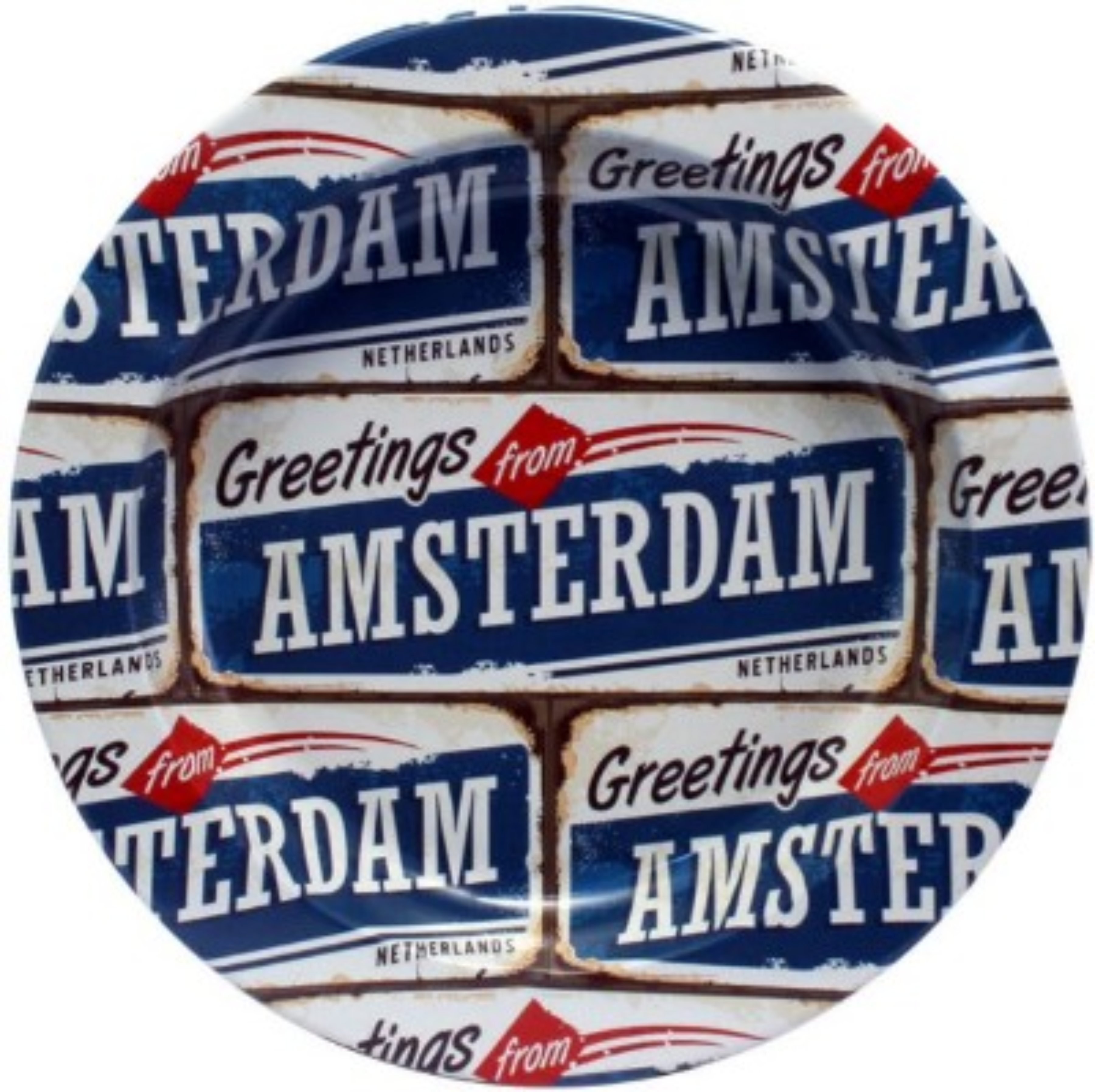 achat cbd Cendrier en métal Amsterdam plaque bleu