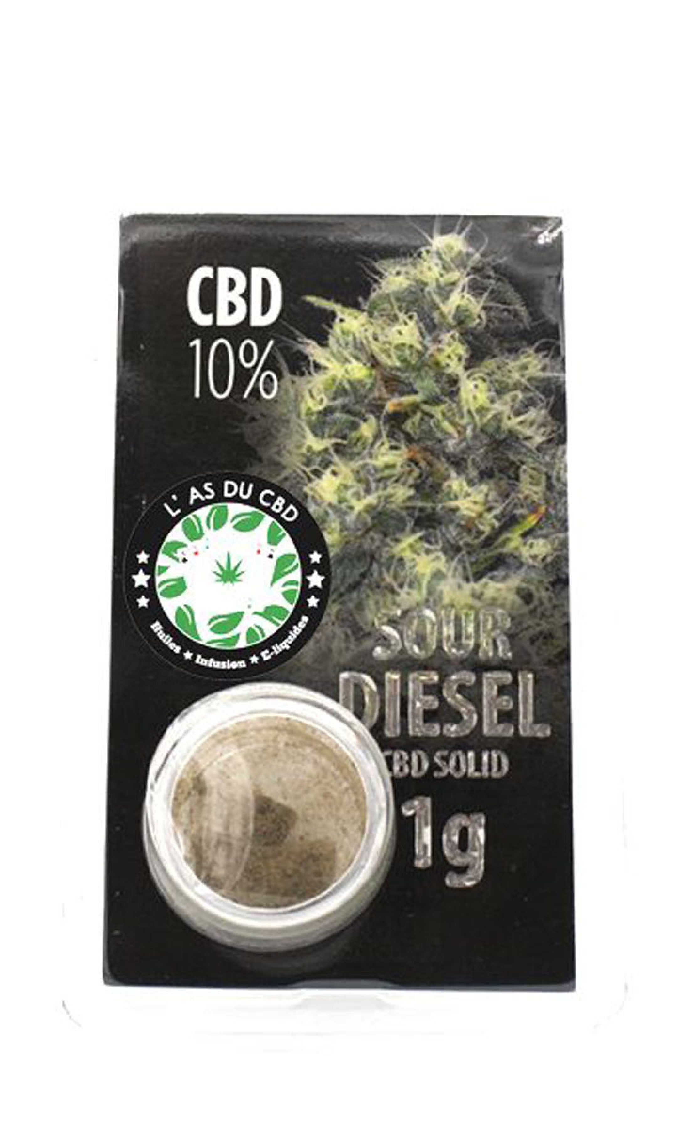 achat cbd CBD solide 10% Sour Diesel