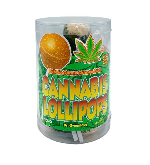 achat cbd Cannabis lollipops Bubblegum x Orange Bud