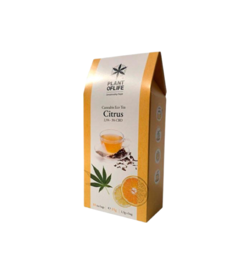 achat cbd Plant of life – Cannabis Eco Tea CBD – Citrus – Bio