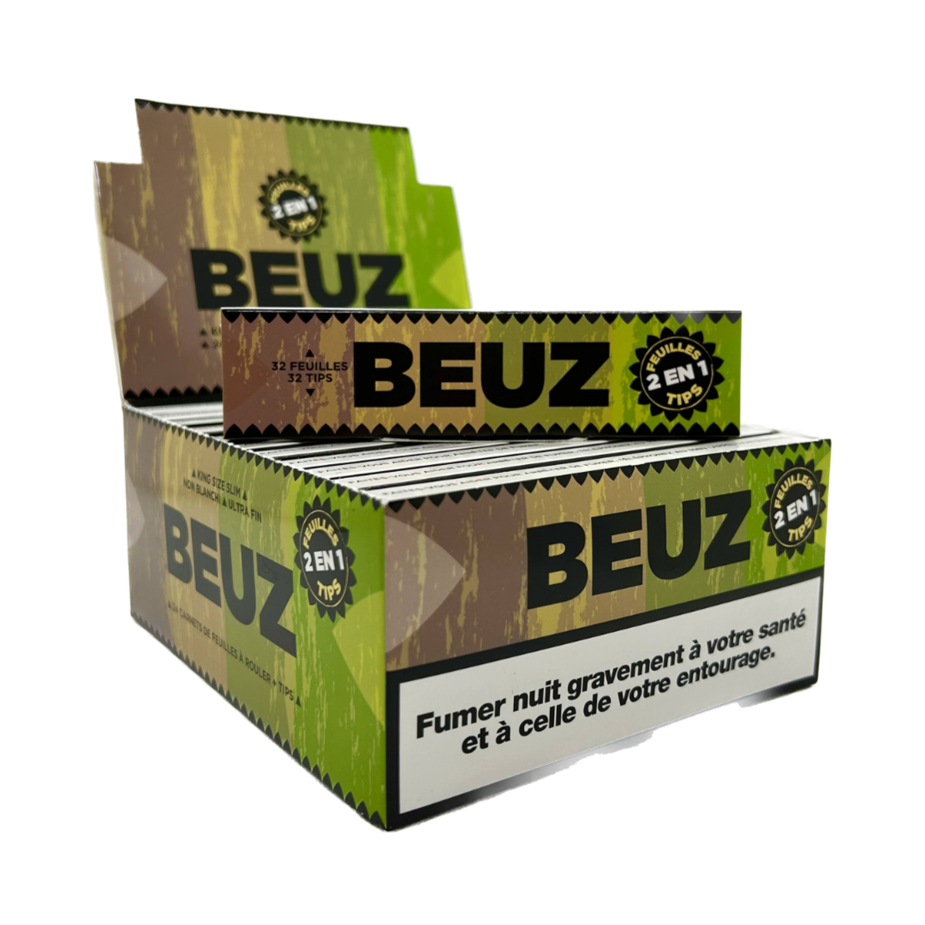 achat cbd Feuilles à rouler non-blanchies Beuz + Filtres
