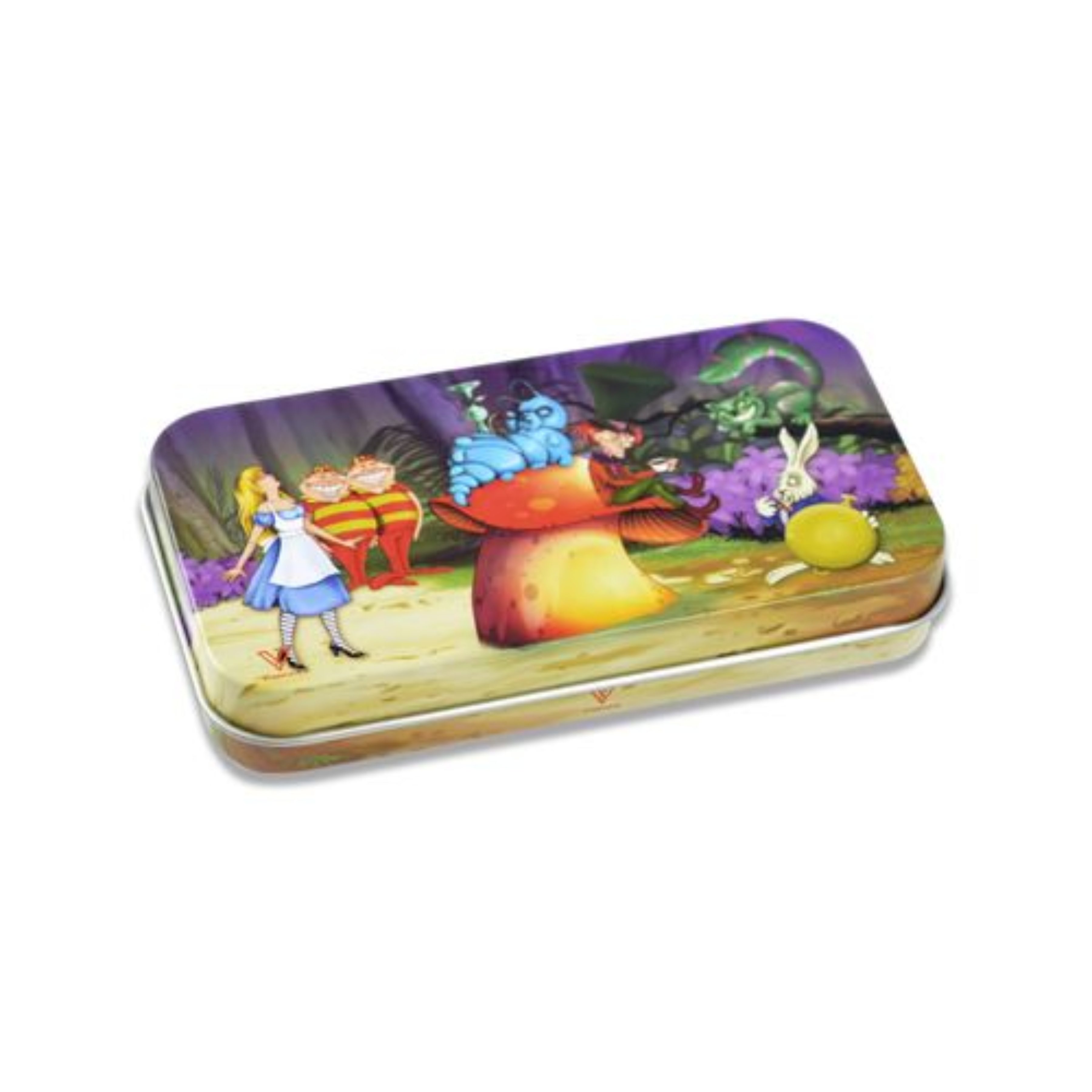 achat cbd Tin Box – Alice Mushroom – Couvercle Simple
