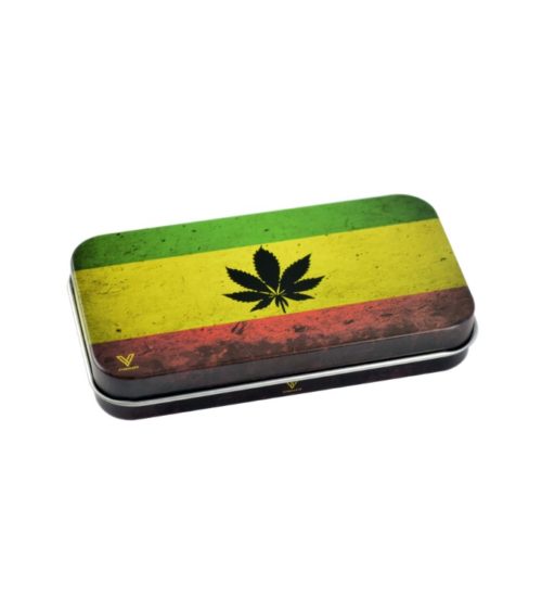 achat cbd TinBox – Rasta leaf – Couvercle Simple